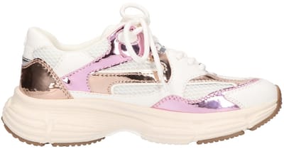 La Strada Sneaker Wit Roze Textiel - Damesschoenen - Maat - 38
