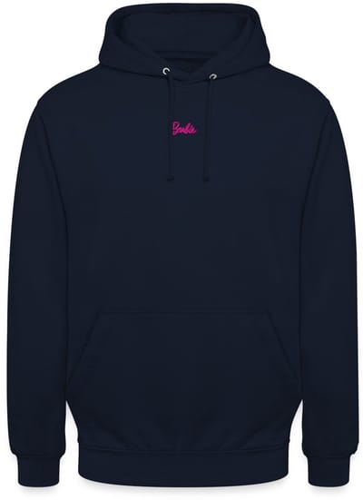 Barbie Logo Klein Borduurwerk Hoodie Unisex