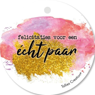 Tallies Cards - kadokaartjes  - bloemenkaartjes - Echtpaar - Aquarel - set van 5 kaarten - trouwkaart - trouwen - huwelijk - echtpaar - getrouwd - 100% Duurzaam