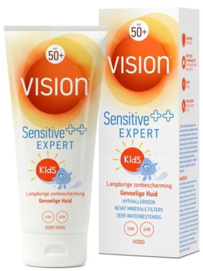 Vision Zonnebrand Kids Sensitive Lotion SPF 50+ - 2 x 180 ml - Voordeelverpakking