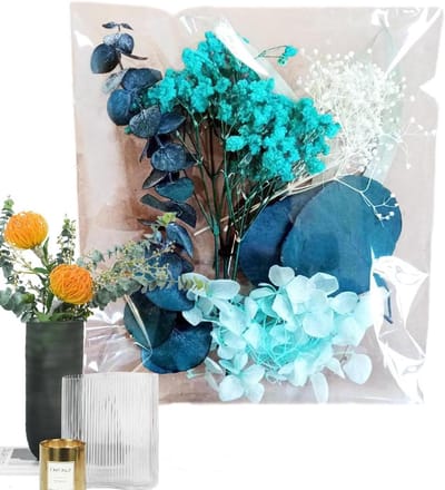 Gedroogde Bloemen - Natuurlijke Decoratie - Hobby Knutselen - Veelzijdige Toepassingen - 1 Set - Blauw