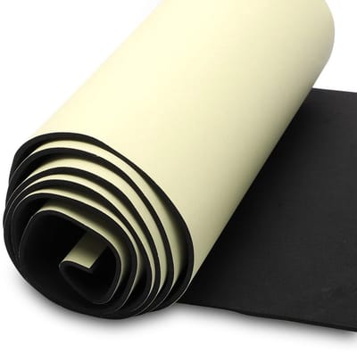 Dailygoods- Schuimrubber Zelfklevend - 300 mm x 6 mm x 2 m - Multifunctionele Neopreen Plaat - Geluidsisolatie - Antislip - Eenvoudig te Snijden - Isolatieschuim