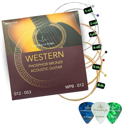 Gitaar snaren akoestische gitaar - Phosphor Bronze - western gitaar - WPB-012