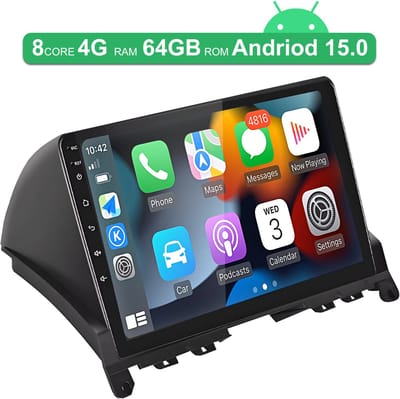JUNSUN Autoradio - Geschikt voor Mercedes Benz C-Klasse W204 S204 (2006-2011) - Android 15 - Draadloos CarPlay & Android Auto - Bluetooth - 9 Inch IPS Touchscreen - GPS Navigatiesysteem - 4GB+64GB - DSP -RDS - SWC - WiFi