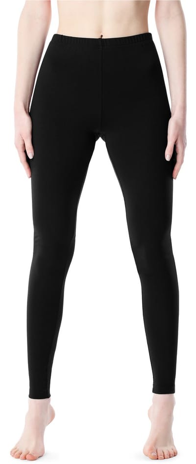Bellivalini Dames Lange Leggings van Viscose - Sport – Vrijetijdsbroek - Sporbroek - Yogabroek - BLV-BLV50-203-LE - Zwart - S