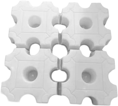 Betonmal voor Tuinpad - Stoeptegel mal - Tuinpad Aanleggen - Herbruikbaar Plastic - 30x30x7 cm - Wit