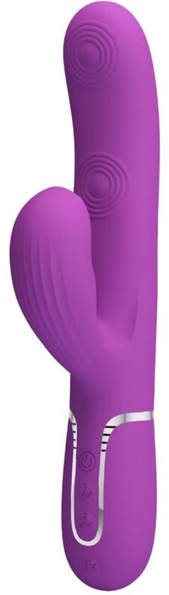 PRETTY LOVE - PERLITA 3 IN 1 MULTIFUNCTION RABBIT VIBRATOR PURPLE