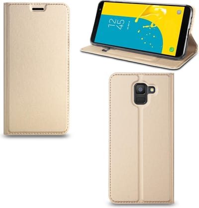 Samsung Galaxy J6 (2018) Hoesje Goud met Pashouder