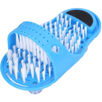 Douche Voetscrubber Verwijder dode huid Verbeter de bloedcirculatie Druk verlichten Massage Voetenreiniger Blauw PVC Huishoudelijke douche Voetscrubbe blauw