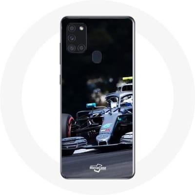 Samsung Galaxy A21S Hoesje Formule 1 Valtteri Bottas F1 Racing Driver Zwart zwart
