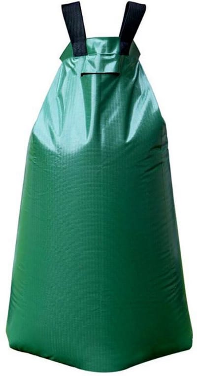 Toolland Waterzak voor boom 75 L, boom bewateringszak met rits en handvat, druppelirrigatie, gelijkmatige bewatering, beschermt jonge en bestaande bomen tijdens droogte, voor diverse boomdiameters, PVC