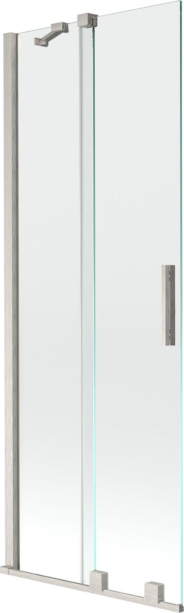 Mexen Velar badwand 2-vleugelig schuifbaar 75 x 150 , transparant, geborsteld nikkel - 896-075-000-01-97