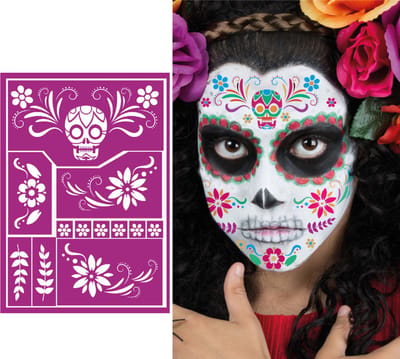 Fiestas Guirca - Catrina schmink stencil