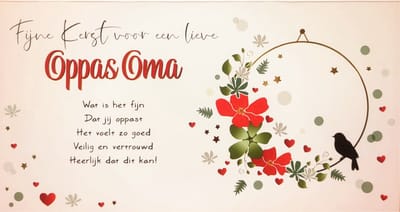 Kaart - Kerst - Intense - Fijne kerst, oppas oma - KIP37-A - 226x119mm