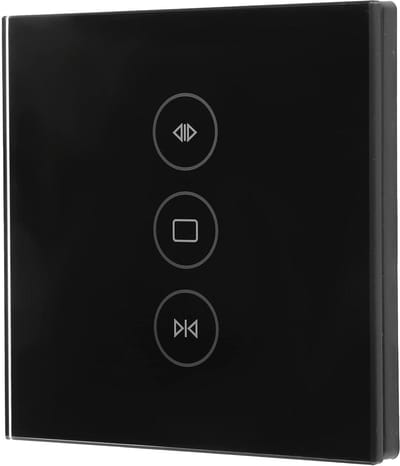 Slimme Gordijnschakelaar - Automatische Gordijnbediening - Thuiscomfort Vergroten - App & Spraakbesturing - 110-240V - Zwart