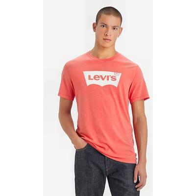 Levi's Graphic Printed T-shirt Coral Größe: S | Bedruckte T-Shirts Outlet | Herren | Orange