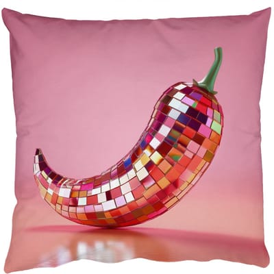 Sierkussens - Kussentjes Woonkamer - 50x50 cm - Peper - Disco - Rood - Glitter