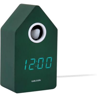 Karlsson wekker cuckoo led retro green