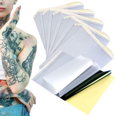 30 vellen tattoo transferpapier - 4-laags sjabloonpapier voor thermische tatoeages, A4 formaat, ideaal voor nauwkeurige tattoo-ontwerpen en tracing.