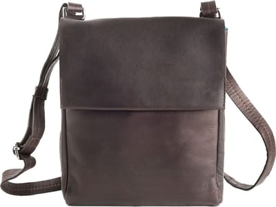 HAROLD'S Leren Schoudertas Campo Messengerbag Upend Brown Donkerbruin
