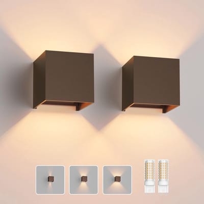 Verstelbare Wandlamp met Vervangbare G9 Ledlamp voor Binnen en Buiten - Warm Wit 3000K - 2 Stuks
