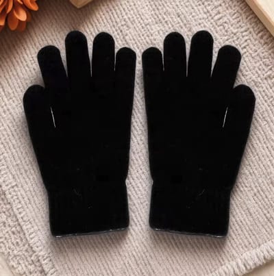 CHPN - Zwarte handschoenen - Wollen handschoenen - Warme handen - Basic handschoenen - extra zacht - Wol - Zwart - One size