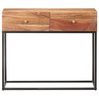 vidaXL - Wandtafel - 90x35x75 - cm - ruw - acaciahout