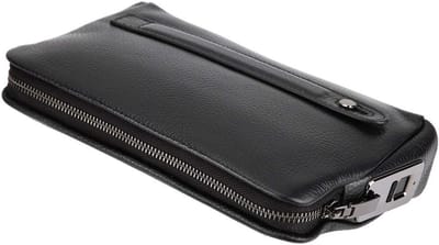 Leren Portemonnee voor Mannen met 10 Vingerafdrukken, Automatische Herkenning en Veiligheidsfuncties, 9.6 x 2.4 x 5.7 Inch, Handig en Comfortabel in Gebruik