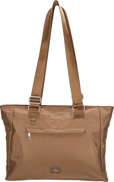 Charm London Odeon Schoudertas Shopper met Etui - Tote Bag - Dames Tas - Taupe