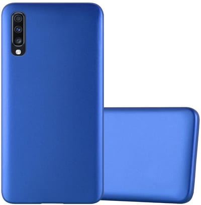Cadorabo Hoesje geschikt voor Samsung Galaxy A70 / A70s in METAAL BLAUW - Beschermhoes gemaakt van flexibel TPU silicone Case Cover