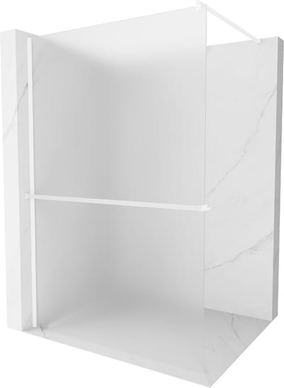 Mexen Kioto+ douchewand met plank Walk-in 70 x 200 , matglas, wit - 800-070-121-20-30