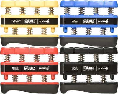Gripmaster complete set 4 stuks - Handtrainer - Vingertrainer - 4 weerstanden - ProHands - Handen, vingers en pols trainen