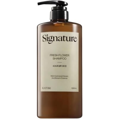 Shampoing Signature Elastine 1L | Shampoing Coréen pour le Soin du Cuir Chevelu, Cheveux Abîmés & Parfum Floral Frais 1L