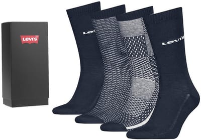 Levi's heren giftbox 4P sokken denim blauw