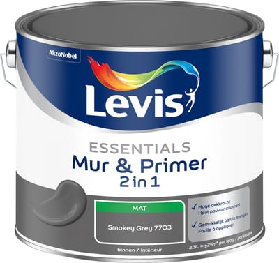 Levis - Essentials Mur & Primer - Smokey Grey - 2,5 L