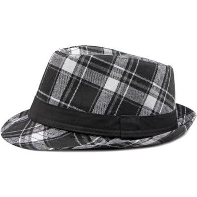 Lente/Zomer Klassieke Veelzijdige Geruite Hoge Hoed Dames Britse Retro Jazz Fedora's voor Heren