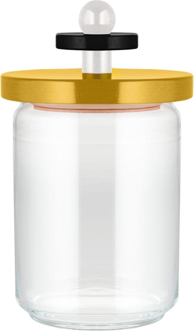 Alessi Voorraadpot Twergi - ES16/100 1 - Geel - ø 12 cm / 1 Liter - door Ettore Sotsass