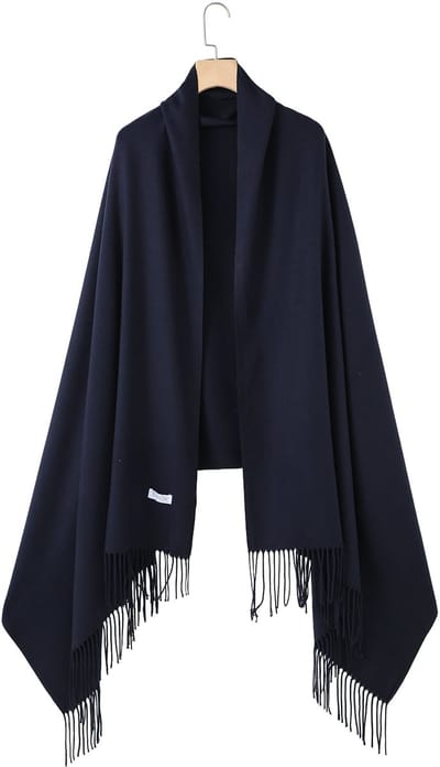 Emilie Collection - sjaal - blauw - omslagdoek - pashmina XL - 100% Gerecycled polyester - 220X90CM