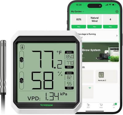 Draadloze Digitale Thermometer Hygrometer met Bluetooth App Controle voor Binnen