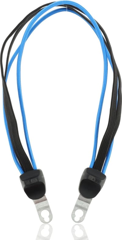 Snelbinder elastische Bagagespanner met haken - spinbinder 60cm Ø8mm - 2-Armig - Blauw assorti - Fiets en bagagebinder - 1 Stuk