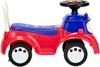 Loopauto, 620x275x395 mm, Speelgoedvoertuig voor Kinderen, met Muziek en Opbergruimte Onder de Zitting, Maximaal Draagvermogen 25 kg, Geschikt voor Peuters van 19 tot 36 Maanden, Rood