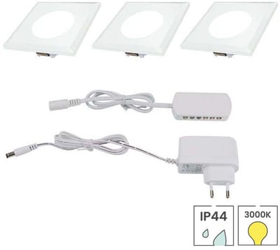 Lybardo - Kastverlichting - 3 inbouwspots - 1.5W - 3000K - Keukenverlichting Onderbouw LED