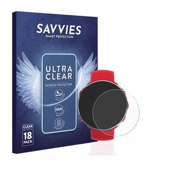 Savvies - Screenprotector voor Polar Vantage M - Folie Beschermfolie transparant 18 Stuks