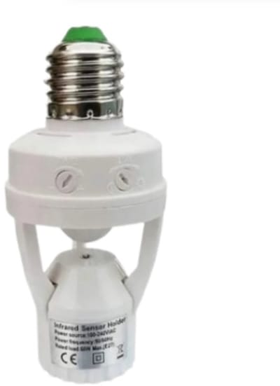 Slimme Bewegingssensor Gloeilamp Houder – E27 PIR Inductiesensor Adapter met Automatische LED Schakelaar, AC 110V-220V