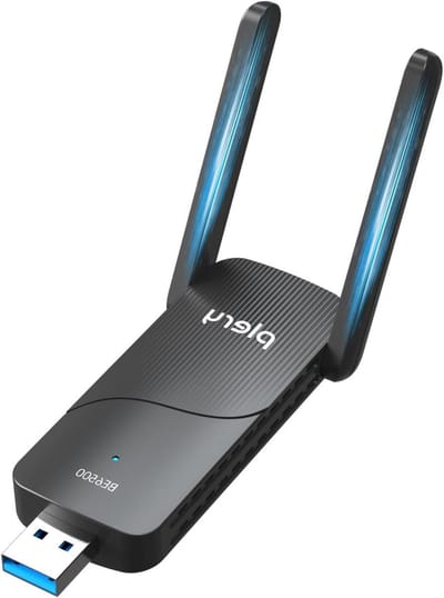 USB WLAN Adapter - Wifi Antenne - Snelle Internetverbinding - WiFi 7 Tri-Band - USB 3.0 - Zwart