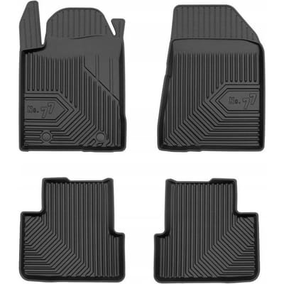 No.77 Premium Rubberen Mattenset - Geschikt voor Fiat Bravo II (2007-2014) - 4-delig - Hoogwaardig TPE - Geurloos - Zwart - FROGUM