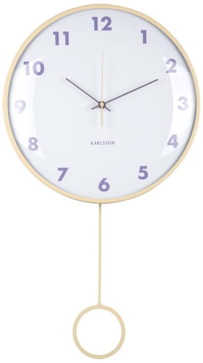 Karlsson Wandklok Cheeky Dome - Zachtgeel - 7.1x35.5x61.5cm - Wandklok Scandinavisch
