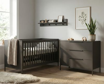 Born Lucky Lissabon Meegroei Babykamer 2-Delig – Ledikant en Commode – Vanaf Geboorte tot ca. 5 Jaar