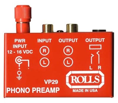 Phono voorversterker met RIAA-equalisatie en 3,6 mm TRS jack-uitgang