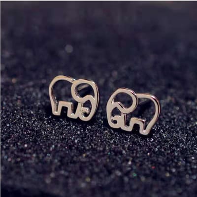 Gading® Olifant Oorknoppen, Oorknopjes zilveren meisje dames 7mm - 9mm- Zilver 925